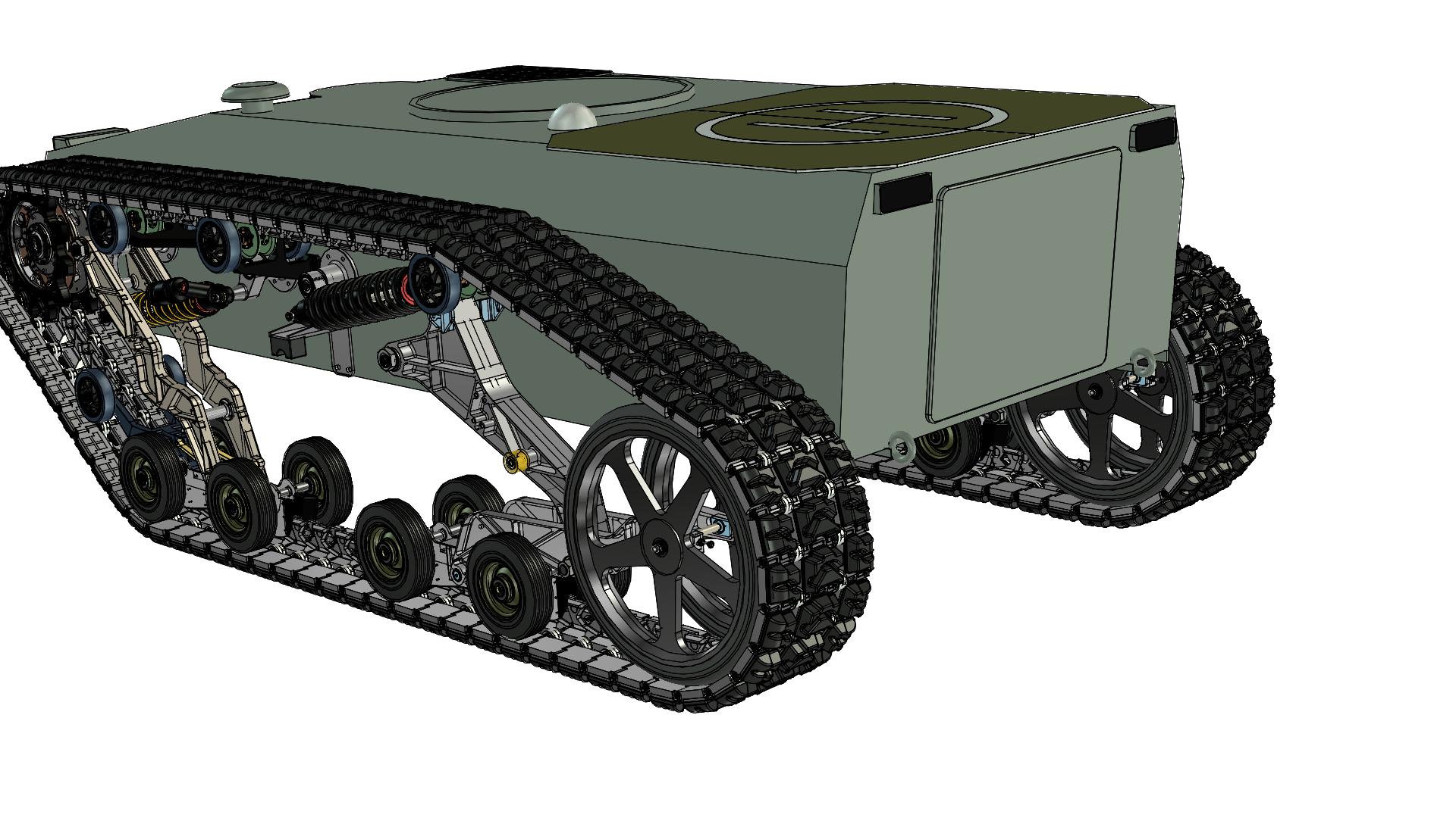 Vehículo terrestre no tripulado tipo oruga de 500 kg