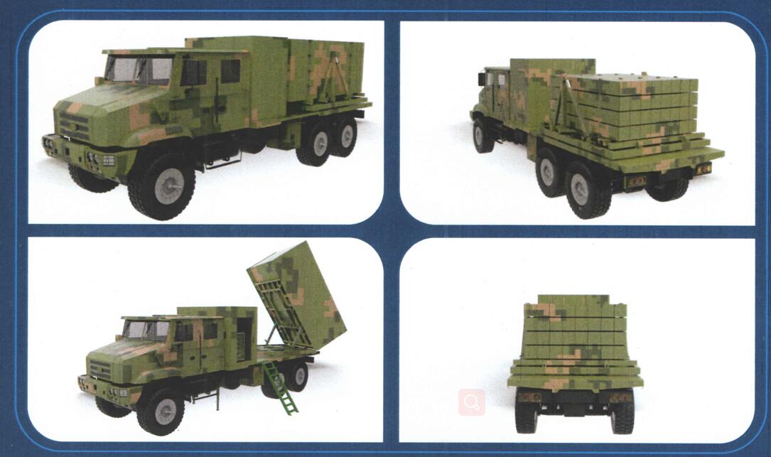 Camión armado lanzó el sistema de enjambre de Uav