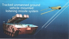Sistema de munición merodeadora montado en un vehículo terrestre no tripulado ra...
