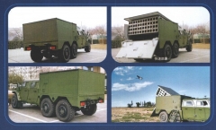 Camión armado lanzó el sistema de enjambre de Uav